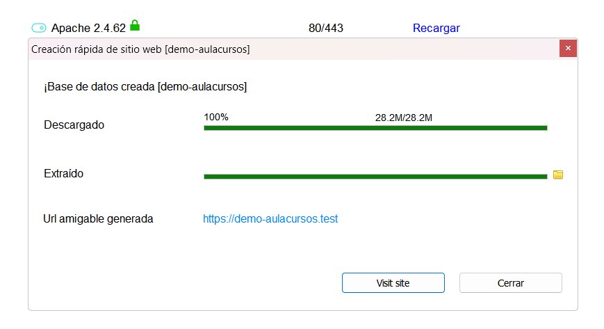 WordPress instalado, con tu dirección local lista